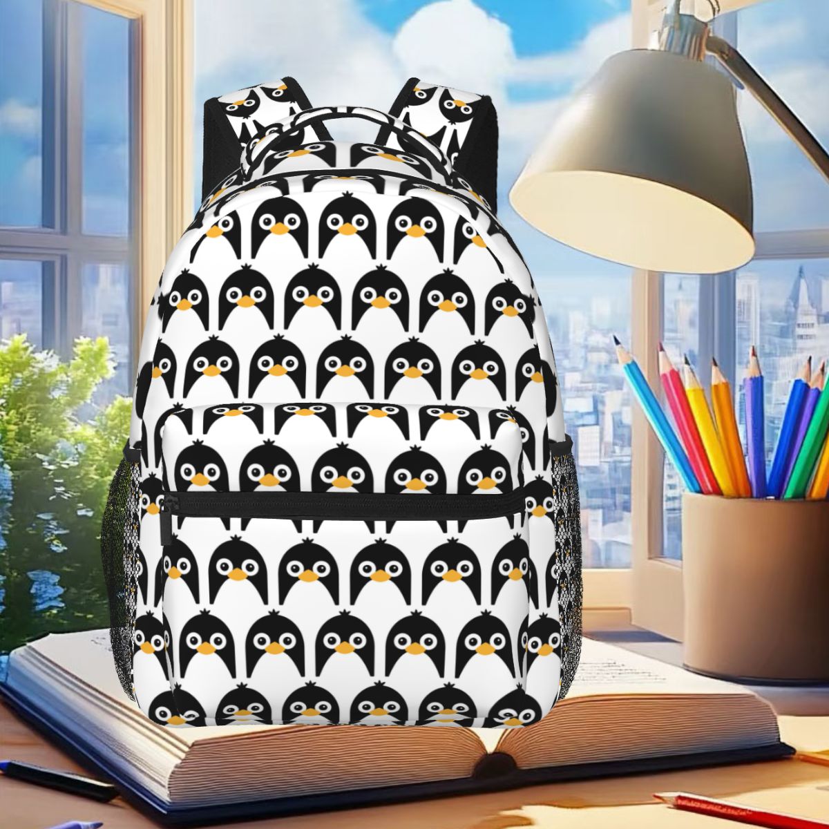 Women Bags Vector - Simpatico zaino con pinguino vettoriale, borsa