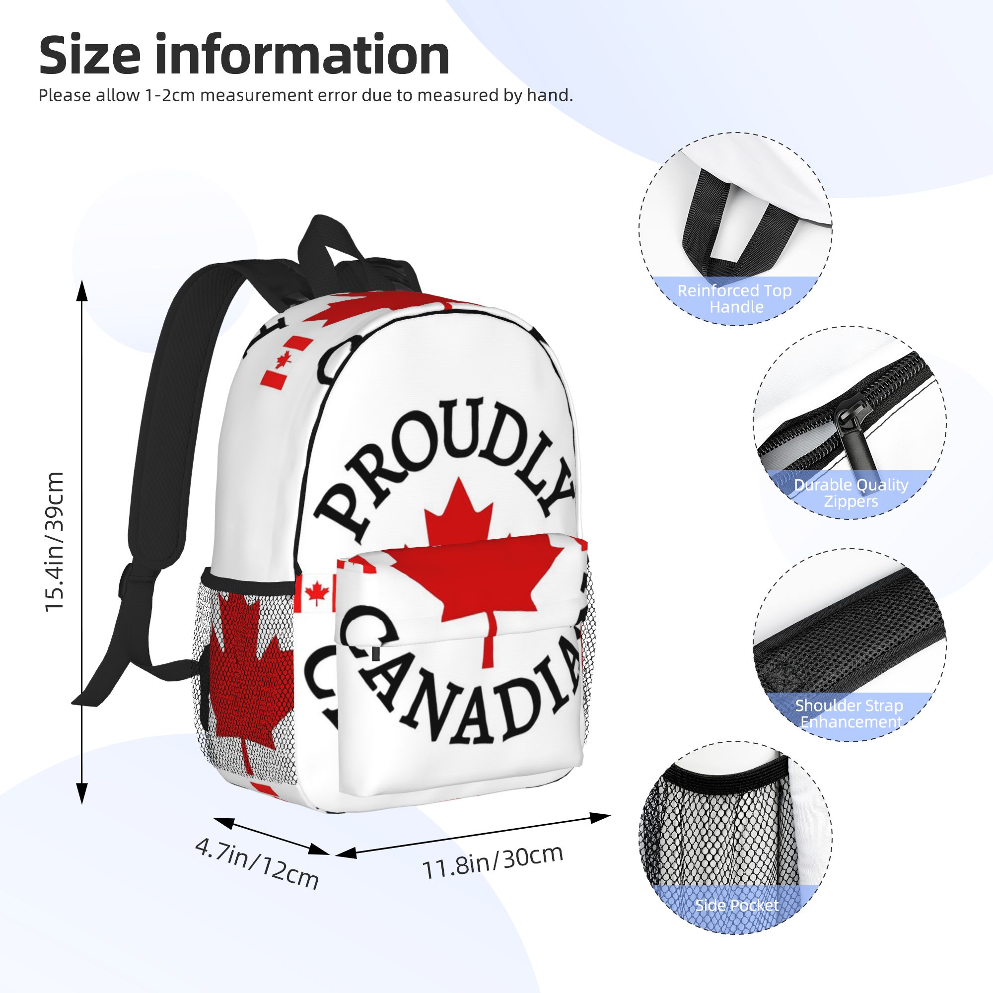 Zaino con bandiera e foglia d' - Women Bags In Canada recensione e prezzo