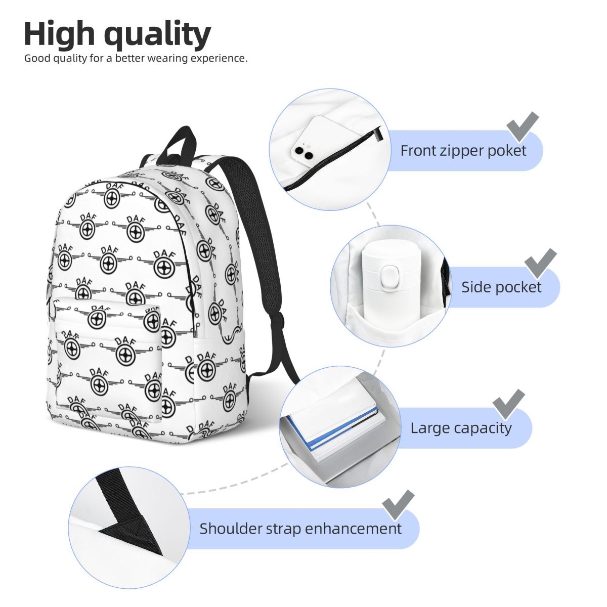 Zaino con logo Daf Truck, desi - Women Bags Vector recensione e prezzo