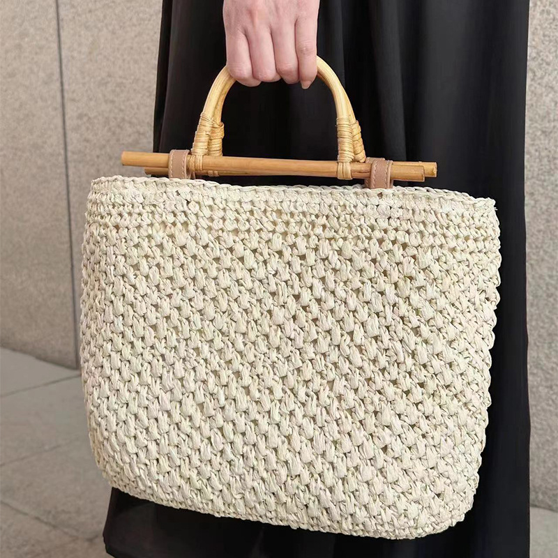 Borsa di paglia con manico in  - Women Bags Handmade recensione e prezzo