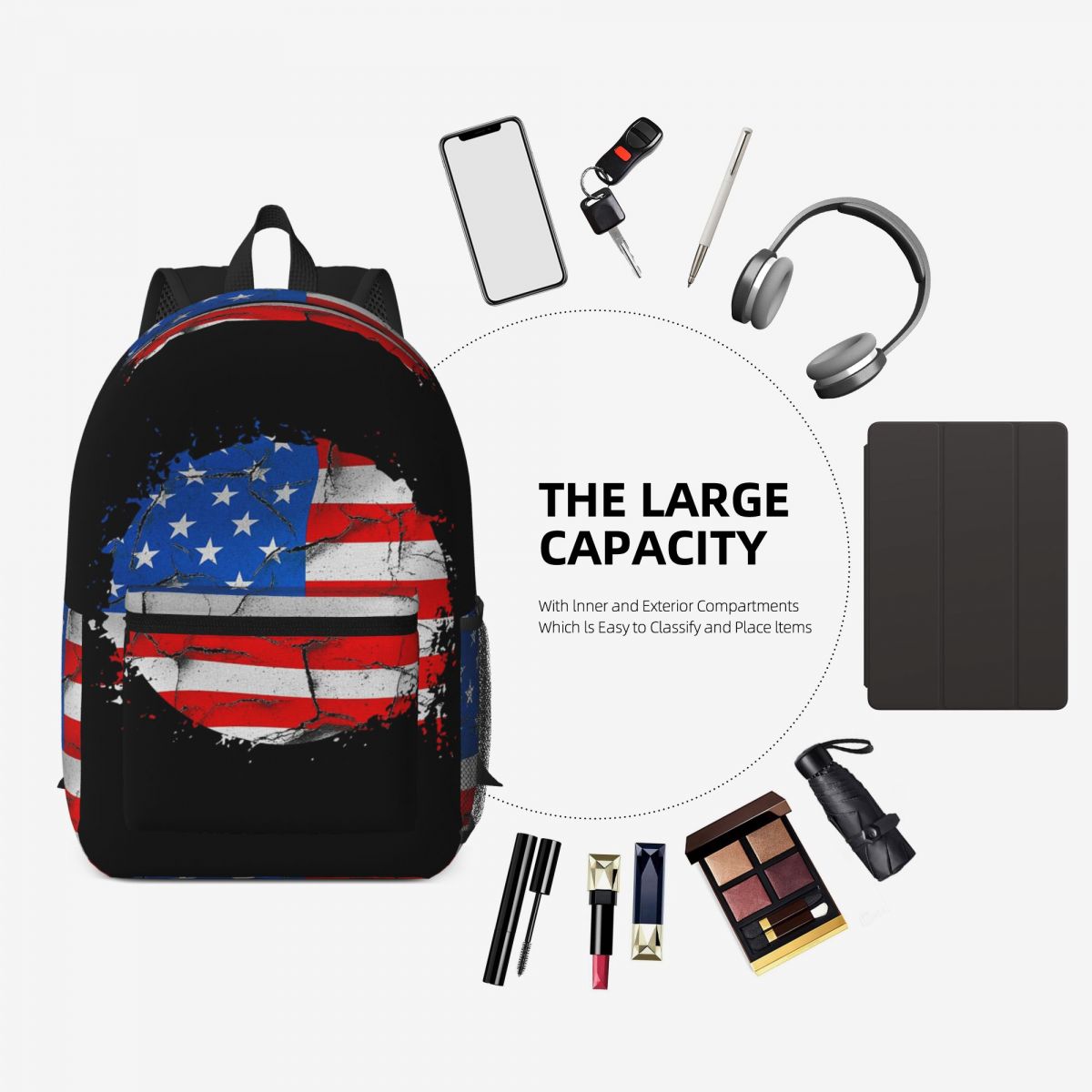 Zaino con bandiera americana U - Women Bags Usa recensione e prezzo