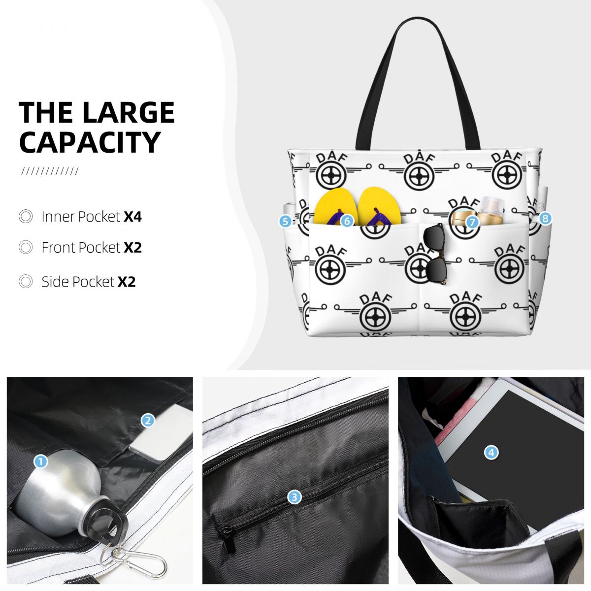 Borsa da spiaggia con logo Daf - Women Bags Vector recensione e prezzo