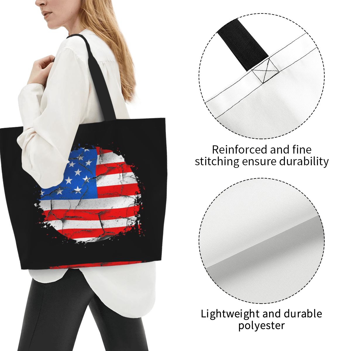 Borsa Shopper con Bandiera Ame - Women Bags Usa recensione e prezzo